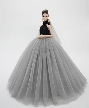 1 Vnt Princesė Rankovėmis Lėlės Kilnus Vestuvių Suknelė Vakare Šalies Nešioja Nėrinių Suknelė Drabužius Barbie Lėlės Priedai 084E Nuotrauka 2