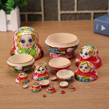 10-Sluoksnių Rusijos Lizdus Lėlės Matryoshka Lėlės Puikus Mediniai Rankų Darbo Paukščių Dažytos Rusijos Babushka Lėlės Dovana Žaislas