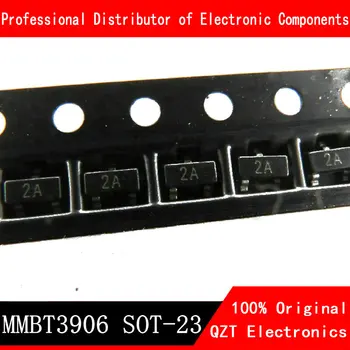 100VNT MMBT3906 2A MMBT3906LT1G 3906 2N3906 200mA 40V SMD tranzistorius naujos ir originalios