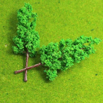 10vnt/20pcs O Masto Modelis Medžių 10.5 cm 1:50 Žalios Geležies Vielos Medžių Geležinkelio Secenry G11040 Nuotrauka 2