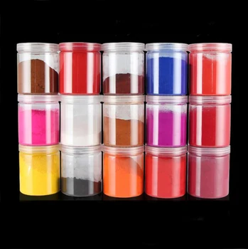 15 skirtingų Natūralaus Mineralinio Matinis Pigmentai Milteliai, dažikliai geležies oksidai, polimero molio, dažų, hobis, DIY milteliniai dažai