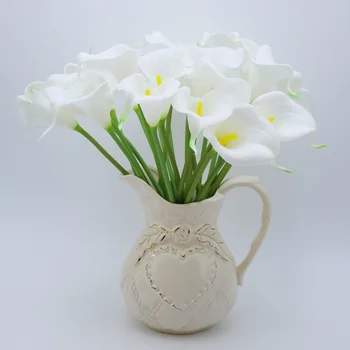1pcs Nekilnojamojo Touch Calla Lily PVC, Dirbtinių Gėlių Puokštės Namų Vestuvių Dekoravimas Vestuvių Puošimas 4 Spalvų Gėlės