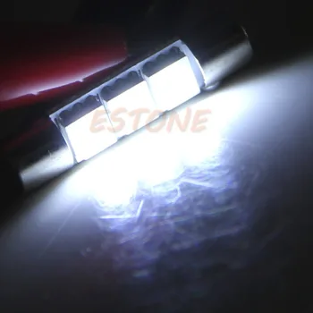 1Pcs T6 3-SMD 5050 Baltos LED Lemputės Automobilio Saulės Skydelis Kosmetinis Veidrodis Saugiklis Žibintai #1