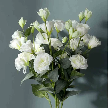 4 Filialus Dirbtinių Gėlių Eustoma Gėlių Namo Kambaryje Šalis Vestuvių 