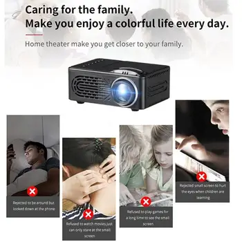 7500 Liumenų 1080P HD LED Nešiojamasis Projektorius 320x240 Raiškos vaizdo Namų Kino Filmo Beamer Vaizdo Teatrą