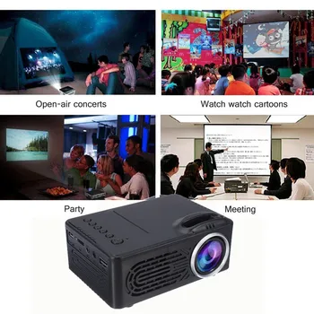 7500 Liumenų 1080P HD LED Nešiojamasis Projektorius 320x240 Raiškos vaizdo Namų Kino Filmo Beamer Vaizdo Teatrą Nuotrauka 2