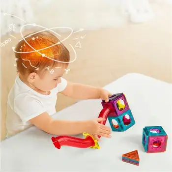 80Pcs-270Pcs Magnetinio Dizaineris Konstruktorius Žaislas Berniukams, Mergaitėms Magnetiniai Blokai Magnetai, Švietimo Žaislai Vaikams Nuotrauka 2