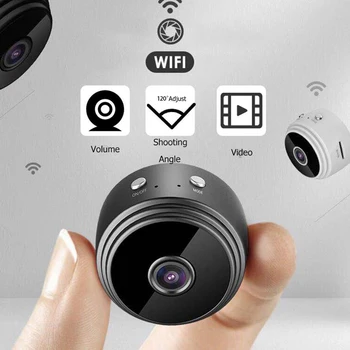 AMini IP Kameros su vaizdo Magnetofonu Belaidė Kamera, WiFi HD 1080P Network Monitor Saugumo Cam A9 Mini Kameros Darbas Su Mažai Žvaigždžių App