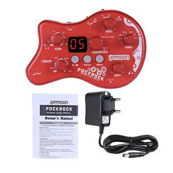 Ammoon PockRock Nešiojamų Gitara Multi-effects Procesorius Efektu Pedalas 15 Poveikį Tipų 40 Būgnų Ritmai, Tuning Funkcija