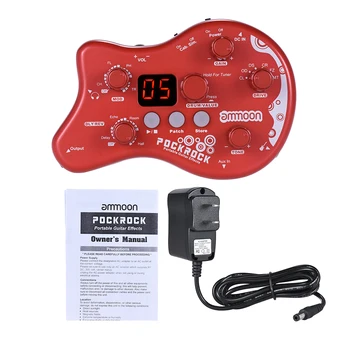 Ammoon PockRock Nešiojamų Gitara Multi-effects Procesorius Efektu Pedalas 15 Poveikį Tipų 40 Būgnų Ritmai, Tuning Funkcija Nuotrauka 2