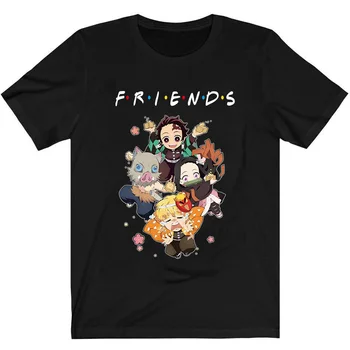 Anime Demon Slayer T-Shirt Kimetsu Nr. Yaiba Drabužius Viršūnes Tees Camiseta Camiseta Nuotrauka 2