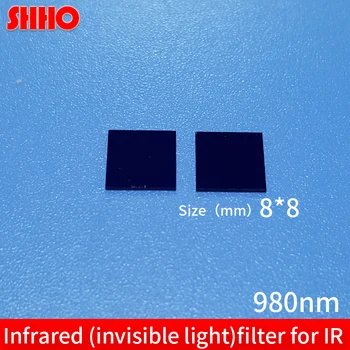AR+IR dvigubas lazeris dengto plėvelė filtras band pass 980nm lazerio transmissivity>98% juodas stiklas filtras infraraudonųjų spindulių filtras ir SPINDULIŲ spektro Nuotrauka 2