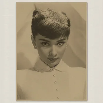 Audrey Hepburn Retro Senų Popierių Meno Tapybos Namų Dekoro Sienos Plakatas Sienos Menas Nuotraukas Kambarį Plakatai