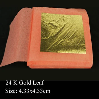 Aukštos Kokybės 4.33 x 4.33 cm Originali 24 K Valgomieji Aukso Lapų Maisto Apdailos Aukso Kaukė Odos Grožį