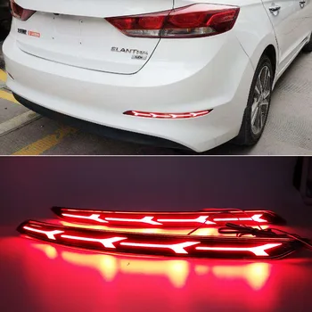 Automobilio LED Reflektorius Šviesos Hyundai Elantra 2016 2017 2018 2019 Galinis Žibintas Stabdžių Žibintas užpakalinis žibintas Galinio Rūko žibinto Šviesa Nuotrauka 2