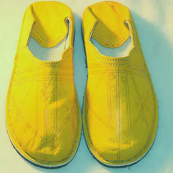 Babouche šlepetė vyrų Maroko batai avikailis odos šlepetės rankų leathe