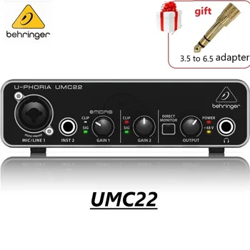 BEHRINGER UMC22/UM2 Gyventi Įrašymo Išorės Garso Korta USB Mobiliojo Kompiuterio Universalus Nuotrauka 2