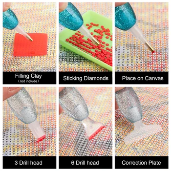 Blizgučiai Dervos Taško Gręžimo Pen 5D Diamond Tapybos Rašikliai Diamond Tapybos Kryželiu Skinti Priemonė, Siuvinėjimo 