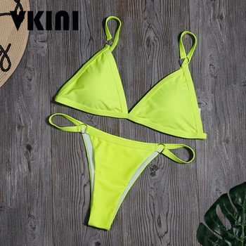 Brazilijos Bikini 2021 Moteris Push Up maudymosi kostiumėlis Moterims maudymosi Kostiumėliai, 2 vnt Vasaros Tvarstį, Maudymosi Kostiumą, Moteris Seksuali Bikini Komplektas