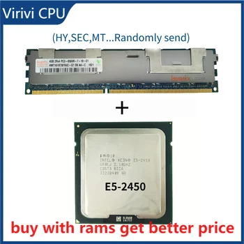 DDR3 4G Server ram su heatsink 1066Mhz su E5 2450 SR0LJ 2.1 GHz 8-Core 20M LGA1356 E5-2450 CPU procesorius E5-2450