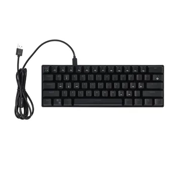 DK61E 61-Key RGB Spalvinga Mechaninė Žaidimų Klaviatūra Su USB Laidinio Naujo Tipo Led Apšvietimu Žaidėjus Klaviatūra PC Dropshipping