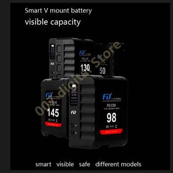 Feidu FD-C50/98/130/145/200 V-Mount Fotoaparato Baterija Didelės Talpos, V Baterijos Mažas SLR Flash Stebėjimą
