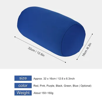 Grynos spalvos, cilindro formos pagalvė Putų dalelių pagalvę Office plauko pagalvę Namų Sėdynių Galvos, Kaklo Poilsio Paramos Kelionių Microbead Pagalvėlė Nuotrauka 2
