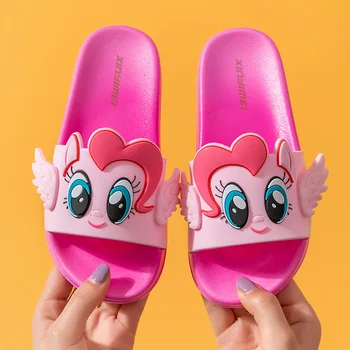 Hasbro My Little Pony Girl 2021 m. vasaros mados naujų patalpų namuose, vaikų šlepetės mergaitėms vonios kambarys kvėpuojantis ne slydimo batų