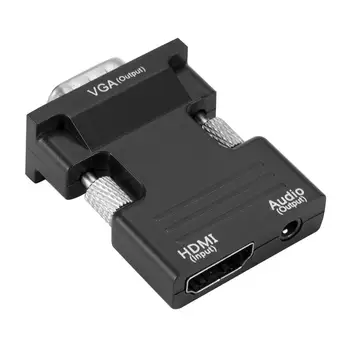 HDMI suderinamus Moterų VGA Male Konverteris Plokštę Su Audio Laidu Remti 1080P Signalo Išėjimas Kompiuterio Set-top Box