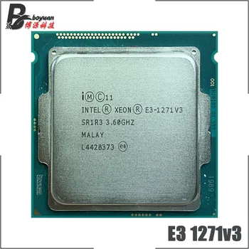 Intel Xeon E3-1271 v3 E3 1271 v3 E3 1271v3 3.6 GHz Quad-Core Aštuonių Siūlų CPU Procesoriaus L2=1M L3=8M 80W LGA 1150