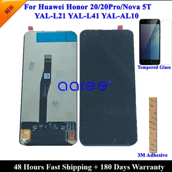 Išbandyta Originalus LCD Ekrano ir Huawei Honor 20 LCD Garbę 20 Pro LCD Nova 5T Ekranas LCD Ekranas Touch 