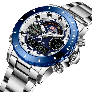KADEMAN Vyrų LED Skaitmeninio Laikrodžio Sporto Karinės Mens Kvarcinis Laikrodis Vyrų Šviesos Vandeniui Laikrodis Laikrodžiai Relogio Masculino