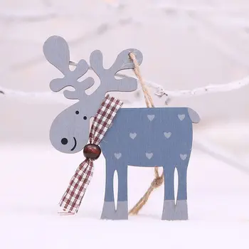 Kalėdų Eglutės Papuošalas Kabo Mediniai Pakabukai Nauji Metai 2022 1PC 2D 3D Žvaigždė Kalėdų Medžio Bell Kalėdų Dekoracijas Navidad Nuotrauka 2