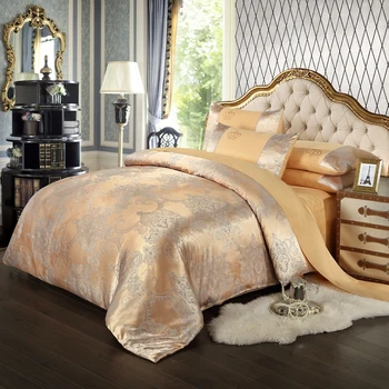 Karšta!patalynės komplektas Queen ' King size 4pcs Kilnus Prabanga lova nustatyti duoklė satino žakardo antklode padengti lakštai patalyne