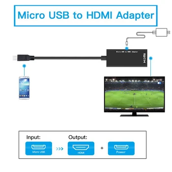 Kebidu 1080P HD Micro USB Į HDMI Adapteris Kabelis, Mikro USB Įtaisas HDTV Adapteriai HUAWEI 