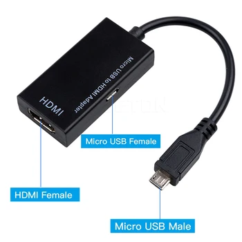 Kebidu 1080P HD Micro USB Į HDMI Adapteris Kabelis, Mikro USB Įtaisas HDTV Adapteriai HUAWEI 