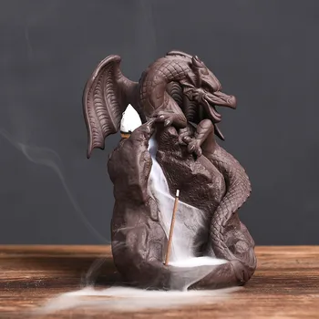 Keramikos Dragon Moliuskui Smilkalų Degiklis Dūmų Krioklys Aromaterapija Censer Smilkalų Lazdelės Laikiklis Namų Dekoro