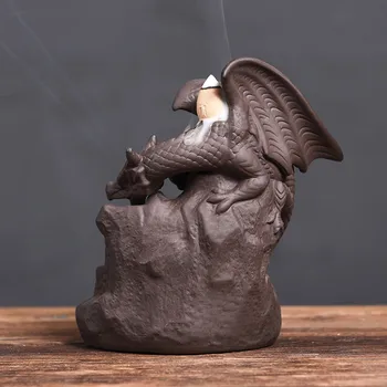Keramikos Dragon Moliuskui Smilkalų Degiklis Dūmų Krioklys Aromaterapija Censer Smilkalų Lazdelės Laikiklis Namų Dekoro Nuotrauka 2