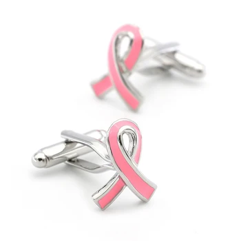 Krūties Vėžio Informavimo Kampaniją, Rankogalių Segtukai Vario Medžiagos, Rožinės Spalvos Nuotrauka 2