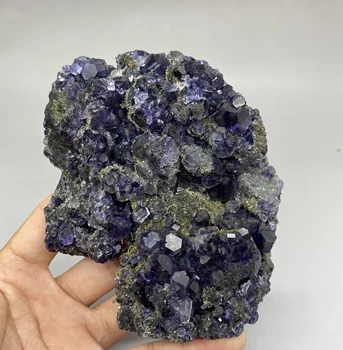 Labai didelis! 637g Gamtos Polyhedral Tanzanite blue Purple fluorito grupių mineralinių egzempliorių Perlas lygio Akmenys ir kristalai Nuotrauka 2