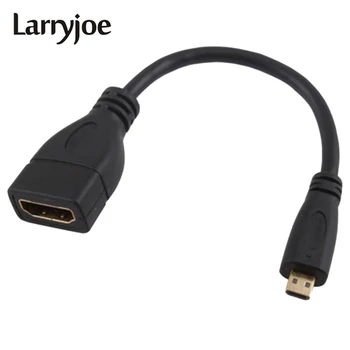 Larryjoe Micro HDMI suderinamus Vyras į HDMI suderinamus D tipo Moterų Adapterio Kabelį Konverteris 1080P