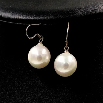Lašas apvalaus perlo auskaru imituojamas perlo auskaru lašas papuošalai paprasta auskarai mados perlų auskarai bižuterija