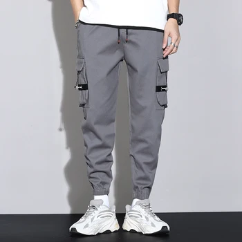 M-8XL Vyrų 2021 Naujas Mados korėjos Klasikinis Poilsiu Krovinių Kelnės Prekės Kelnės Drabužių Multi Pocket Hip-Hop Streetwear Kelnės