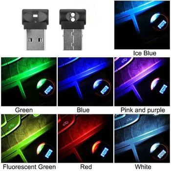 Mini USB LED RGB, Aplinkos Šviesos Atmosfera Smart Naktį Lempos vidaus Apdaila, Šviesai jautrus Automatiškai įsijungia VIRŠŲ