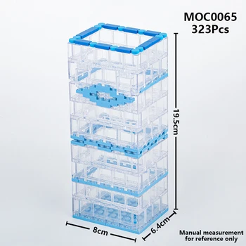 MOC0065 323Pcs Kūrimo Bloką Vaivorykštė Vaza Žaislai Suderinama Su 10280 Skaidrus, Mėlynas SS Vaza Blicks 