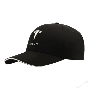 Naujas atvykti stiliaus 4 sezonus vientisos spalvos siuvinėjimo Tesla beisbolo kepuraitę medvilnės dangtelis skrybėlės reguliuojamas automobilių gerbėjai Kepurės Nuotrauka 2