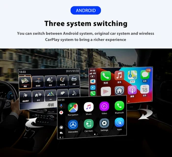 Naujas Carplay Ai Langelį Atnaujinti Automobilių TV Vaizdo Dėžutė Su GPS Carplay Automobilių Android 9.0 PX6 Sistemos Žaisti &Play 