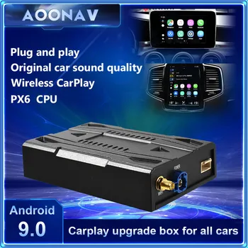 Naujas Carplay Ai Langelį Atnaujinti Automobilių TV Vaizdo Dėžutė Su GPS Carplay Automobilių Android 9.0 PX6 Sistemos Žaisti &Play 
