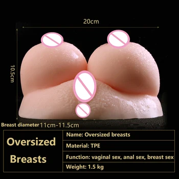 Naujas D Taurė 3D Nekilnojamojo Didelių Krūtų Sekso Lėlė Vyrų Masturbator Realus Pūlingas Makšties Analinis Moters Krūtinės Krūties Vyrų Suaugusiųjų Sekso Žaislai Nuotrauka 2