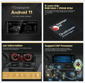 NaviFly Qualcomm 8G+256G Android 11.0 Visus Į Vieną Automobilį Pažangi Sistema BMW 5 Serijos G30 2018 EVO Sistema, GPS Navigacija, Auto Nuotrauka 2